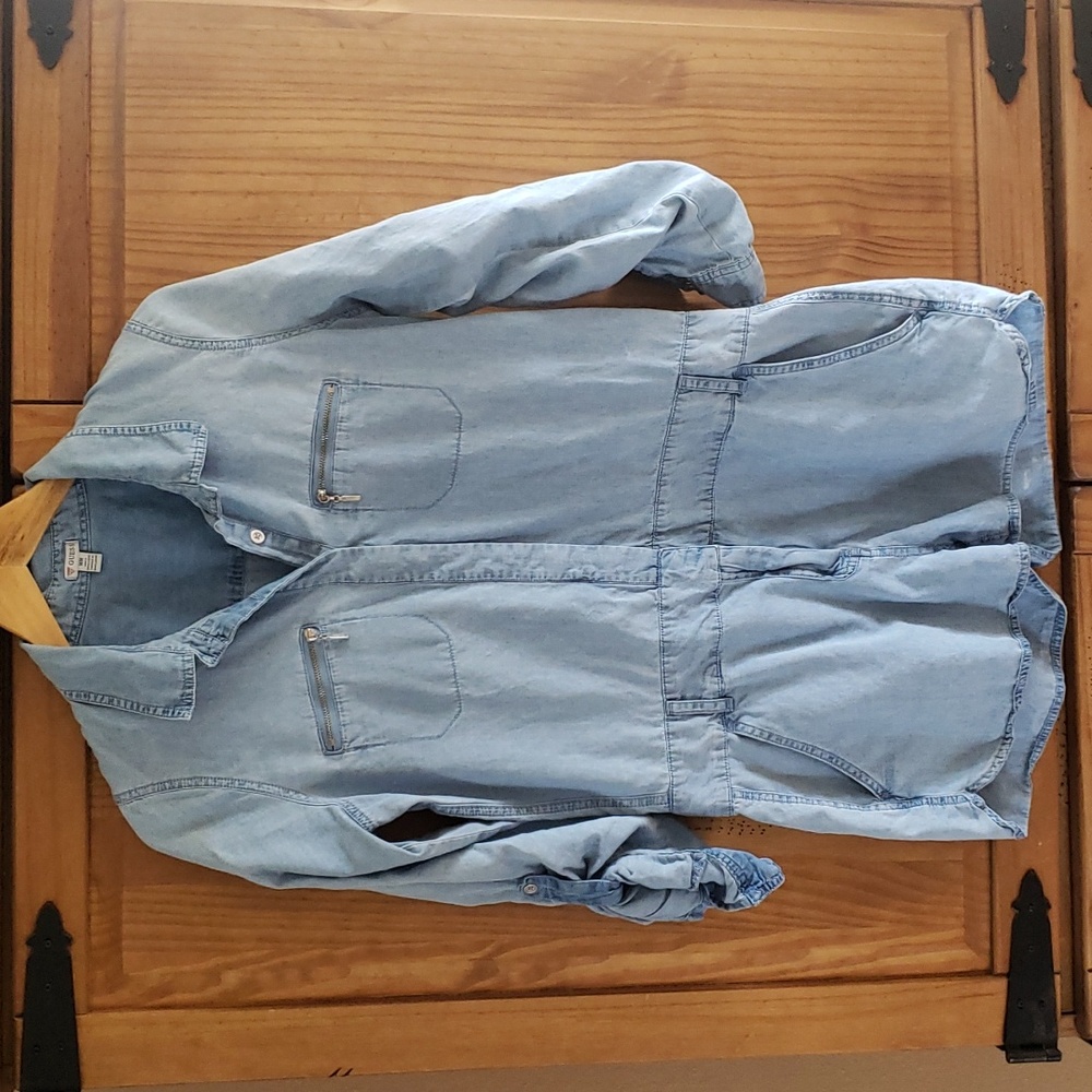 Guess denim shorts romper